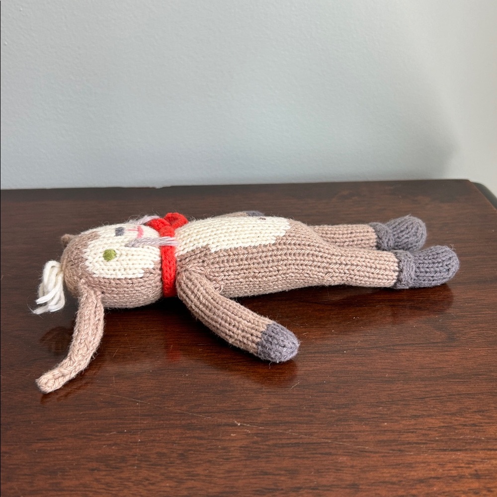Blabla Pierre Bunny Rabbit Rattle Handmade Knit - Picture 5 of 7